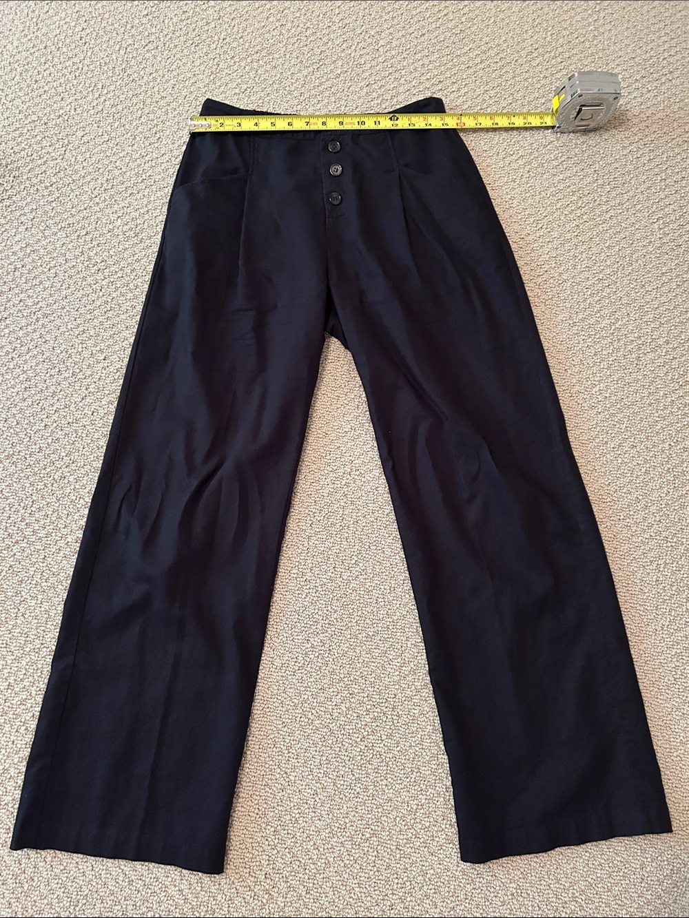 Saks Fifth Avenue Women’s linen Black Wide-Leg Dress Pants